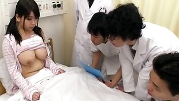 Nippon hottie Aimi Irie's AV doctor fantasy turns into wild fuckfest with three hunks!